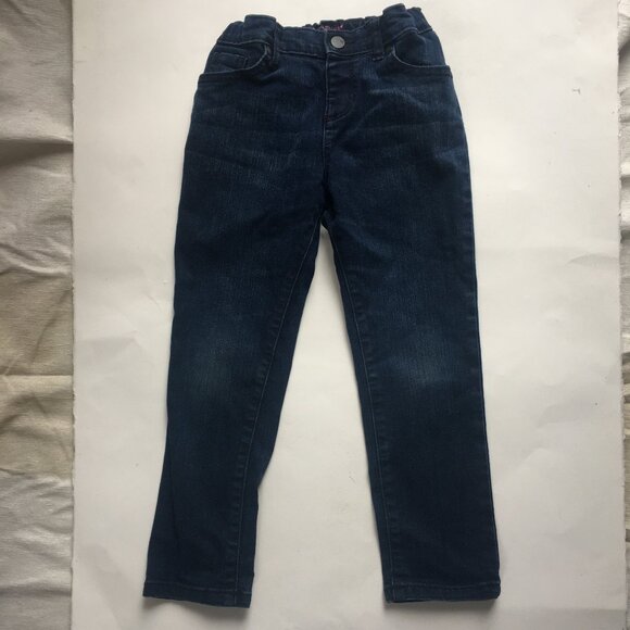 Girls Skinny Jeans Size 5 The Children's Place Adjustable Waist Dark Blue - Picture 1 of 13